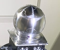 Globe created on Jingdiao 5-axis machining center